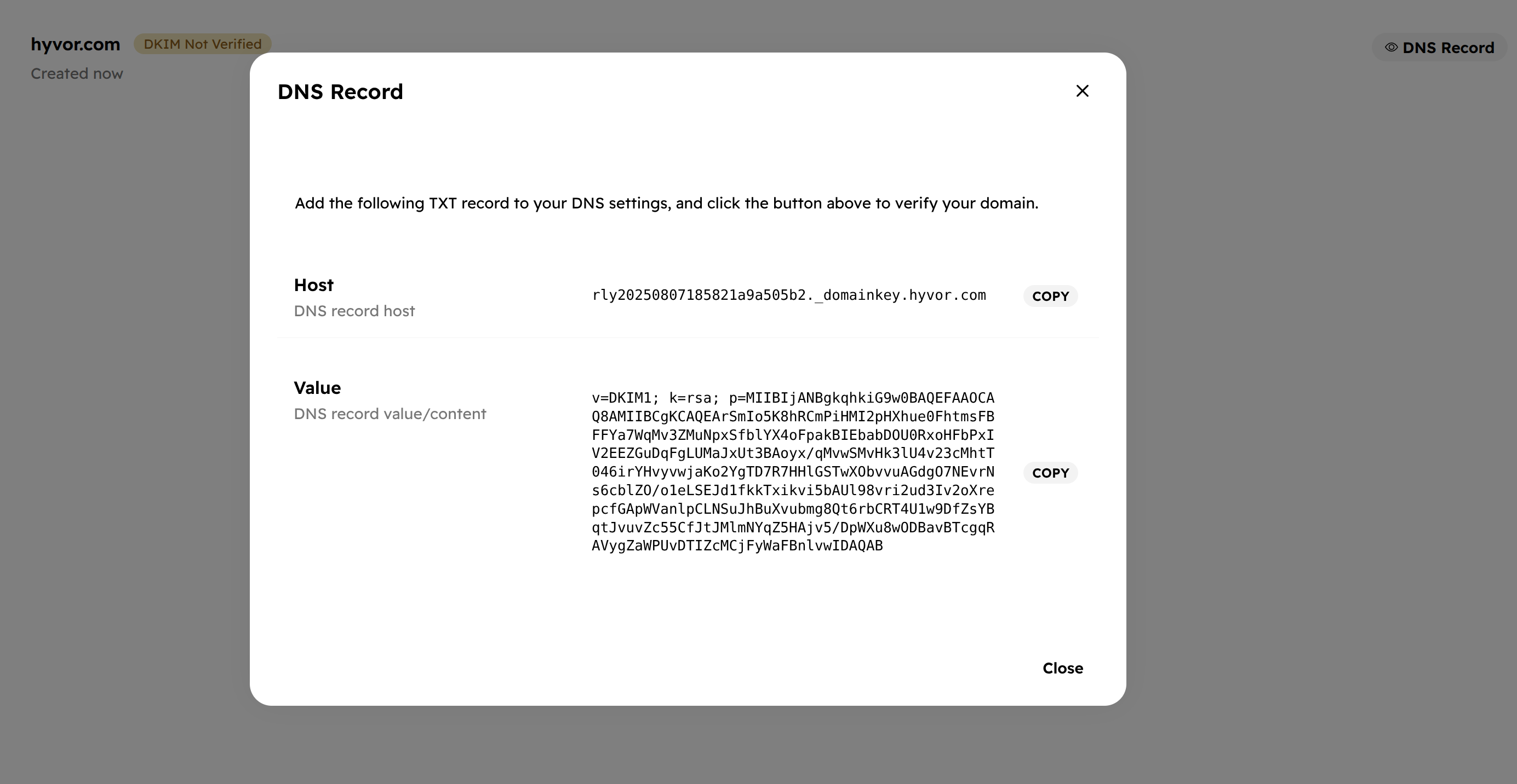 Add Domain in Hyvor Relay